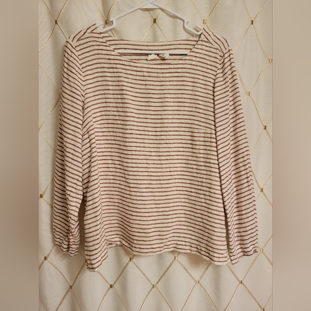 Artisan NY 100% Linen Long Sleeve Shirt. Womens size Large